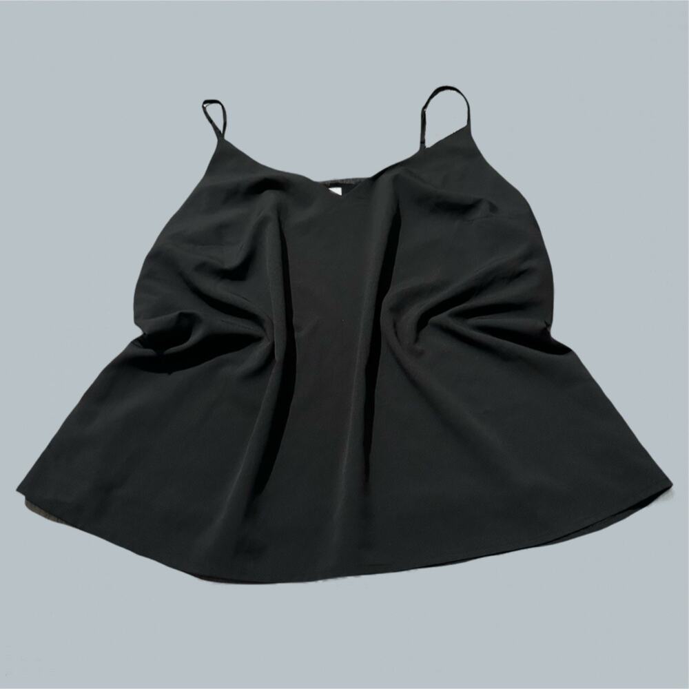 Women’s black dress shirt tank top a new day large flowy party formal sleeveless